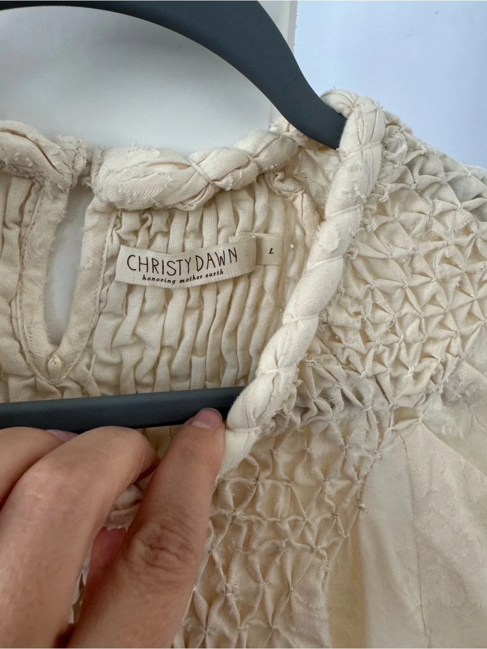 Christy Dawn Subflower Jaquard Top in Cream